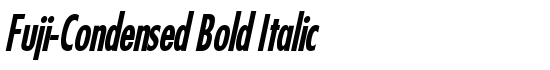 Fuji-Condensed Bold Italic - Download Thousands of Free Fonts at FontZone.net