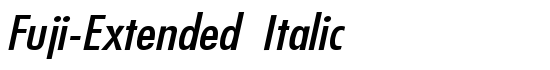 Fuji-Extended Italic - Download Thousands of Free Fonts at FontZone.net