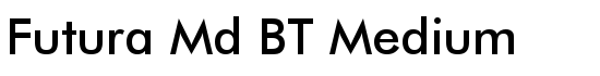 Futura Md BT Medium - Download Thousands of Free Fonts at FontZone.net