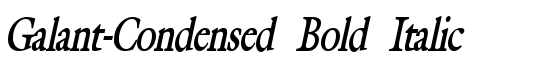 Galant-Condensed Bold Italic - Download Thousands of Free Fonts at FontZone.net
