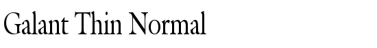 Galant Thin Normal - Download Thousands of Free Fonts at FontZone.net
