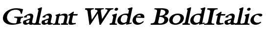 Galant Wide BoldItalic - Download Thousands of Free Fonts at FontZone.net