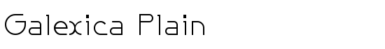Galexica Plain - Download Thousands of Free Fonts at FontZone.net