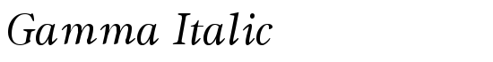 Gamma Italic - Download Thousands of Free Fonts at FontZone.net