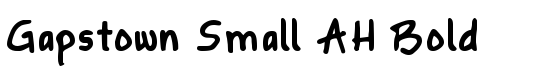 Gapstown Small AH Bold - Download Thousands of Free Fonts at FontZone.net