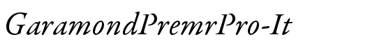 GaramondPremrPro-It - Download Thousands of Free Fonts at FontZone.net
