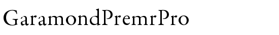 GaramondPremrPro - Download Thousands of Free Fonts at FontZone.net
