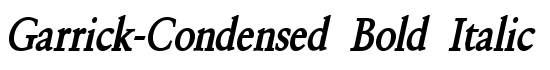 Garrick-Condensed Bold Italic - Download Thousands of Free Fonts at FontZone.net