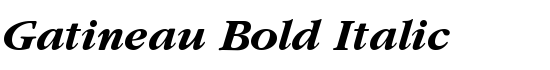 Gatineau Bold Italic - Download Thousands of Free Fonts at FontZone.net
