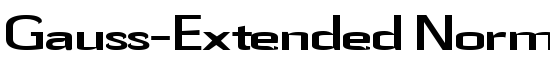 Gauss-Extended Normal - Download Thousands of Free Fonts at FontZone.net
