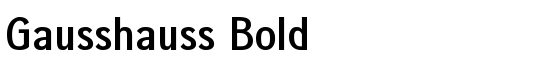 Gausshauss Bold - Download Thousands of Free Fonts at FontZone.net