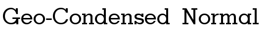 Geo-Condensed Normal - Download Thousands of Free Fonts at FontZone.net