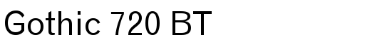 Gothic 720 BT - Download Thousands of Free Fonts at FontZone.net