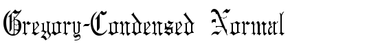 Gregory-Condensed Normal - Download Thousands of Free Fonts at FontZone.net