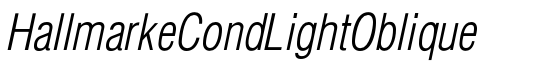 HallmarkeCondLightOblique - Download Thousands of Free Fonts at FontZone.net