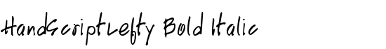 HandScriptLefty Bold Italic - Download Thousands of Free Fonts at FontZone.net