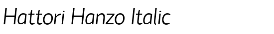 Hattori Hanzo Italic - Download Thousands of Free Fonts at FontZone.net