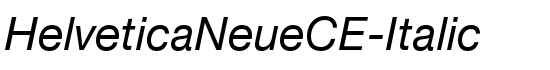 HelveticaNeueCE-Italic - Download Thousands of Free Fonts at FontZone.net