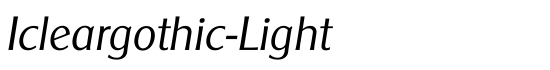 Icleargothic-Light - Download Thousands of Free Fonts at FontZone.net