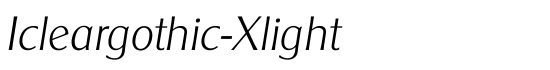 Icleargothic-Xlight - Download Thousands of Free Fonts at FontZone.net