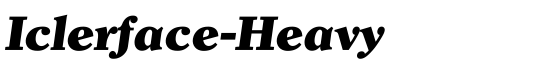 Iclerface-Heavy - Download Thousands of Free Fonts at FontZone.net