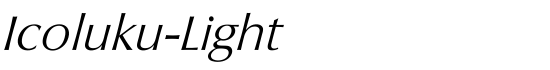 Icoluku-Light - Download Thousands of Free Fonts at FontZone.net