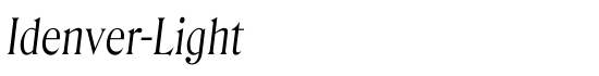 Idenver-Light - Download Thousands of Free Fonts at FontZone.net