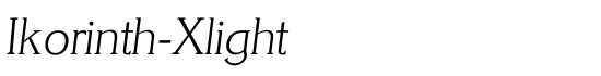 Ikorinth-Xlight - Download Thousands of Free Fonts at FontZone.net