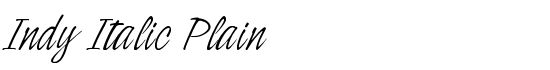 Indy Italic Plain - Download Thousands of Free Fonts at FontZone.net