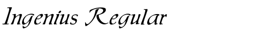 Ingenius Regular - Download Thousands of Free Fonts at FontZone.net