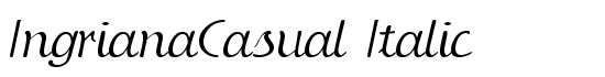 IngrianaCasual Italic - Download Thousands of Free Fonts at FontZone.net