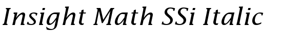 Insight Math SSi Italic - Download Thousands of Free Fonts at FontZone.net