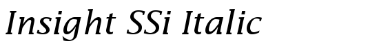 Insight SSi Italic - Download Thousands of Free Fonts at FontZone.net