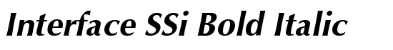 Interface SSi Bold Italic - Download Thousands of Free Fonts at FontZone.net