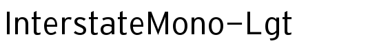 InterstateMono-Lgt - Download Thousands of Free Fonts at FontZone.net