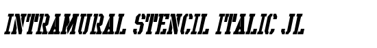 Intramural Stencil Italic JL - Download Thousands of Free Fonts at FontZone.net