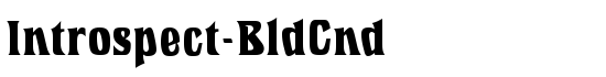 Introspect-BldCnd - Download Thousands of Free Fonts at FontZone.net
