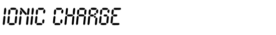 Ionic Charge - Download Thousands of Free Fonts at FontZone.net