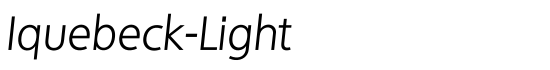 Iquebeck-Light - Download Thousands of Free Fonts at FontZone.net