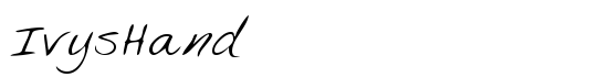IvysHand - Download Thousands of Free Fonts at FontZone.net