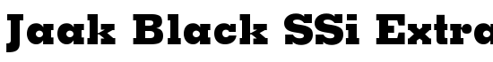 Jaak Black SSi Extra Bold - Download Thousands of Free Fonts at FontZone.net