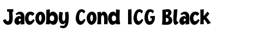 Jacoby Cond ICG Black - Download Thousands of Free Fonts at FontZone.net