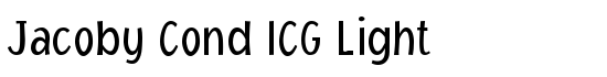 Jacoby Cond ICG Light - Download Thousands of Free Fonts at FontZone.net