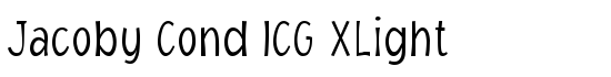 Jacoby Cond ICG XLight - Download Thousands of Free Fonts at FontZone.net