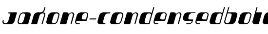 Jakone-CondensedBoldItalic - Download Thousands of Free Fonts at FontZone.net
