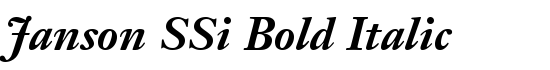 Janson SSi Bold Italic - Download Thousands of Free Fonts at FontZone.net