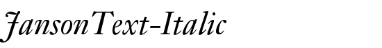 JansonText-Italic - Download Thousands of Free Fonts at FontZone.net