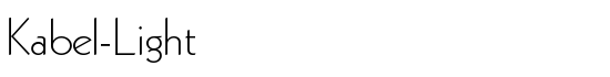 Kabel-Light - Download Thousands of Free Fonts at FontZone.net