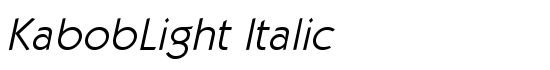 KabobLight Italic - Download Thousands of Free Fonts at FontZone.net