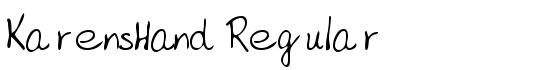 KarensHand Regular - Download Thousands of Free Fonts at FontZone.net